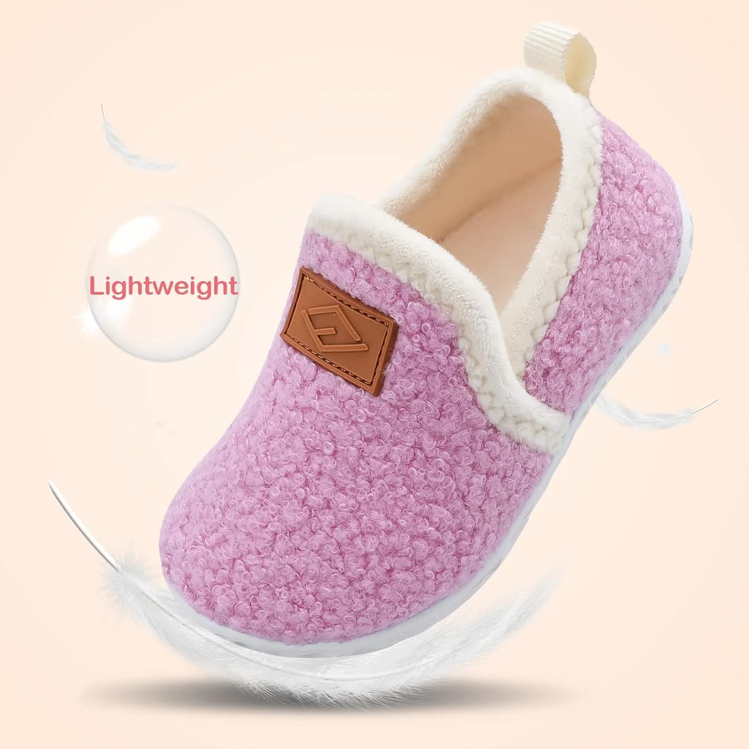 Lefflow Toddler Slippers Boys Girls House Shoes Slip on Baby Sock Shoes Lightweight Outdoor Walking Shoes