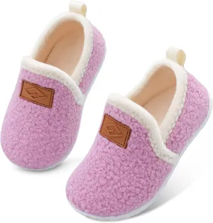 Lefflow Toddler Slippers Boys Girls House Shoes Slip on Baby Sock Shoes Lightweight Outdoor Walking Shoes