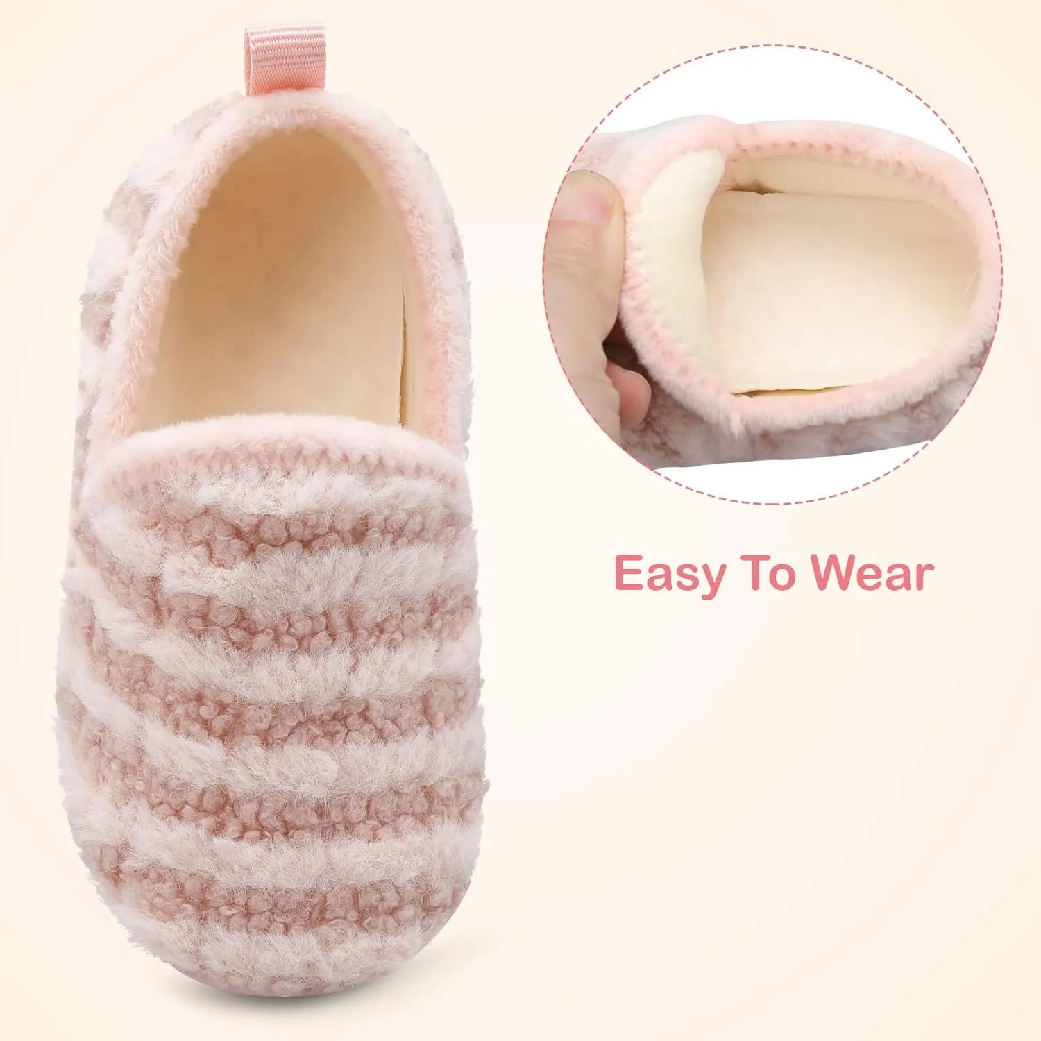 Lefflow Toddler Slippers Boys Girls House Shoes Slip on Baby Sock Shoes Lightweight Outdoor Walking Shoes