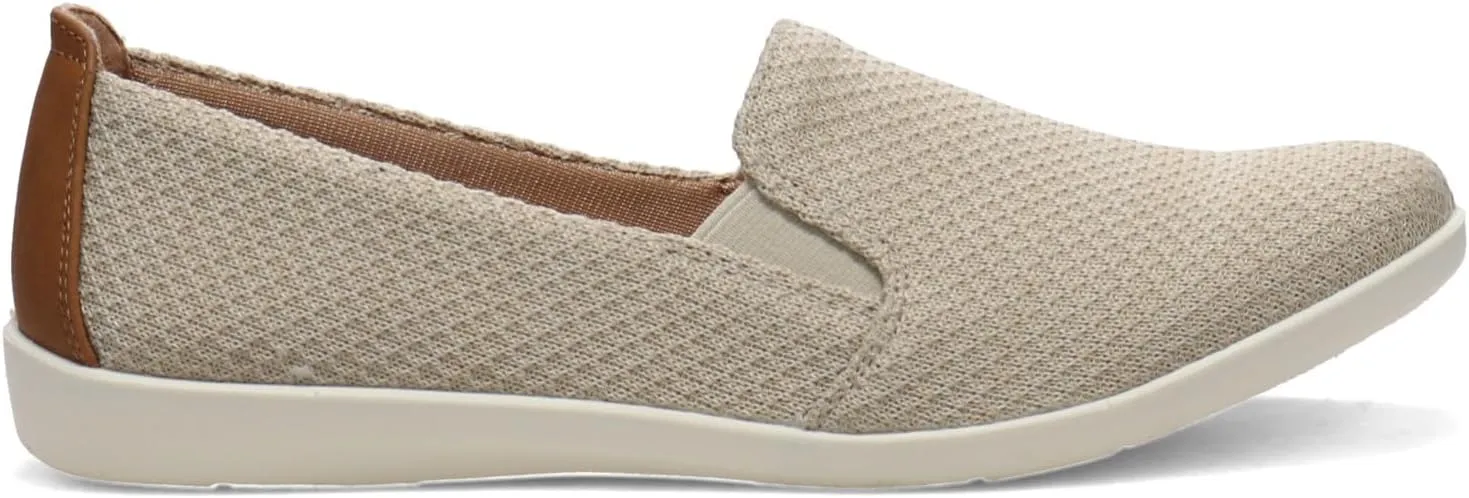 LifeStride Women's Next Level Slip-On Sneaker, Cream, 11 Wide
