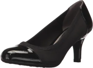 LifeStride Women's Parigi Stretch Dress Pump, Black, 9 M US