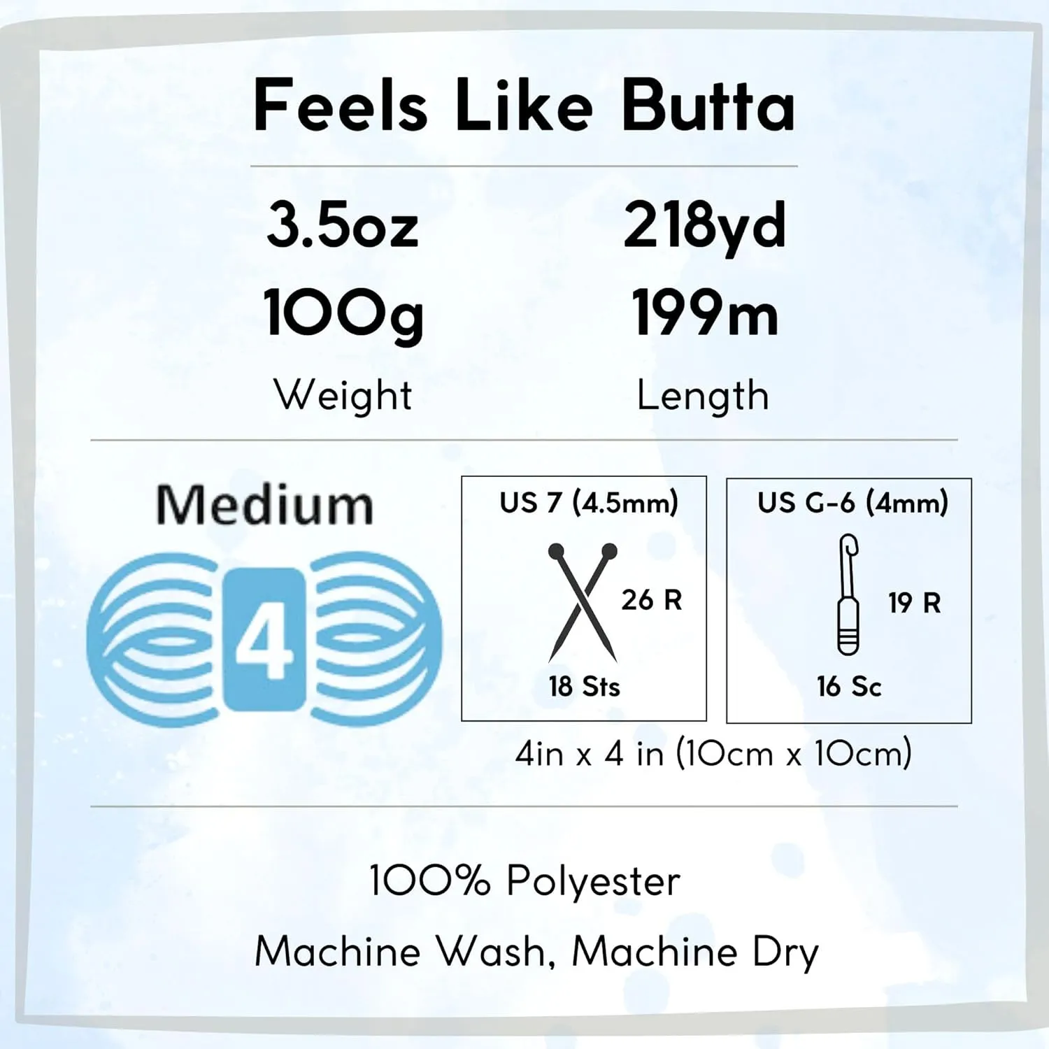 Lion Brand Feels Like Butta Ice 215-106 (3-Skeins - Same Dye Lot) Worsted Medium #4 Polyester Yarn for Crocheting and Knitting with Project Bag