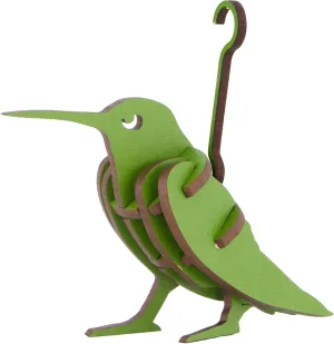 Little & Wood: Woodlet: Small - Hummingbird - Green, 3D Wooden Kit-Set, Bird Puzzle, Easy Assembly, Pop Build Fun, Sustainably Sourced Wood, Ages 6 
