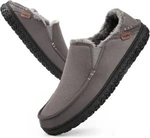 LongBay Men's Moccasin Slippers Cozy Breathable Memory Foam House Shoes for Indoor Outdoor