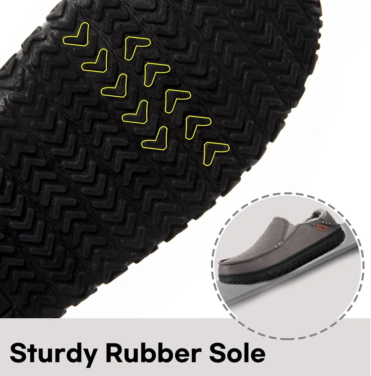 LongBay Men's Moccasin Slippers Cozy Breathable Memory Foam House Shoes for Indoor Outdoor