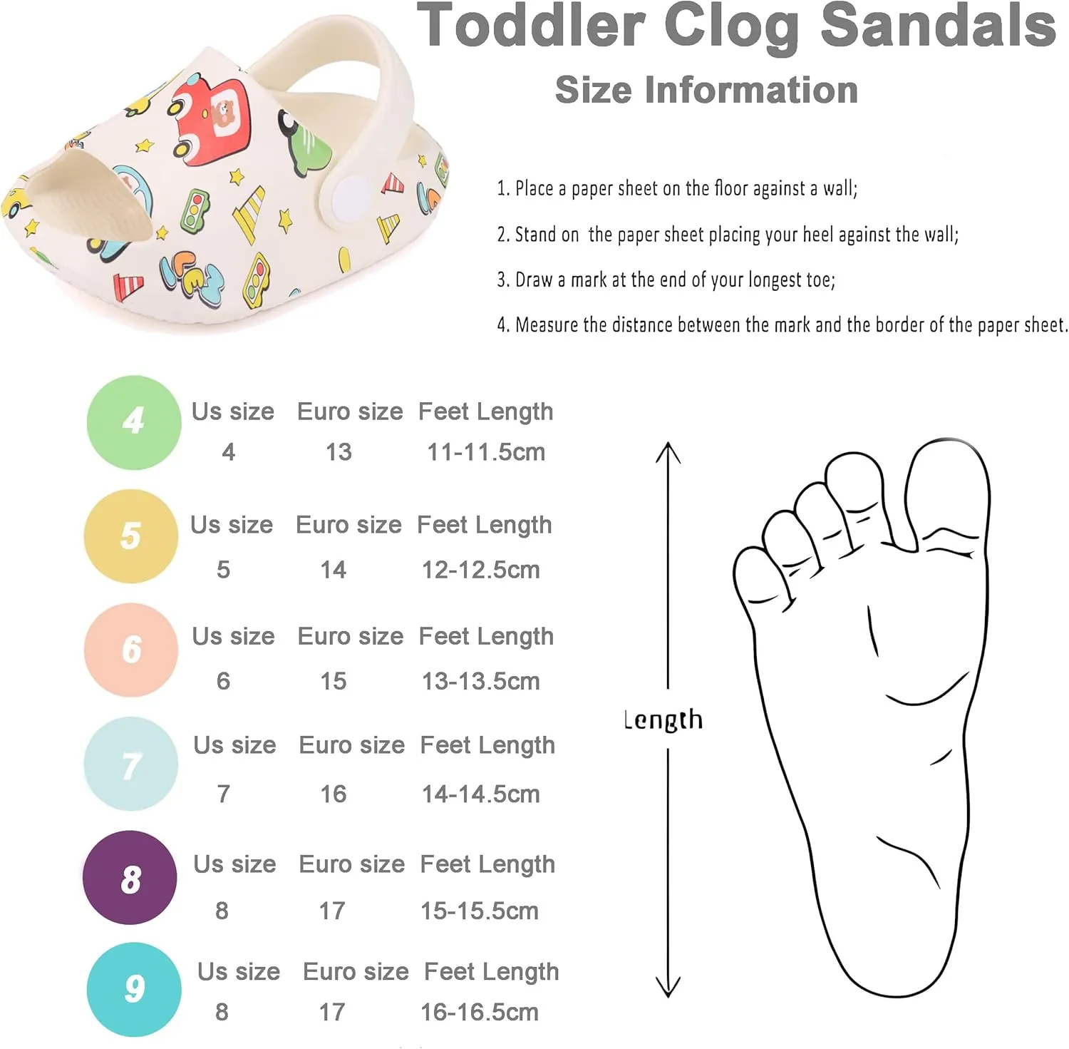 LONSOEN Kids Summer Clogs Boys Girls Slide Sandals Adjustable Toddler Indoor Outdoor Slippers Children Beach Pool Shoes