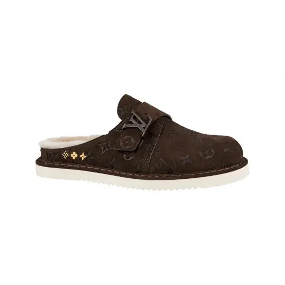 LOUIS VUITTON EASY FUR LINING MONOGRAM MULES