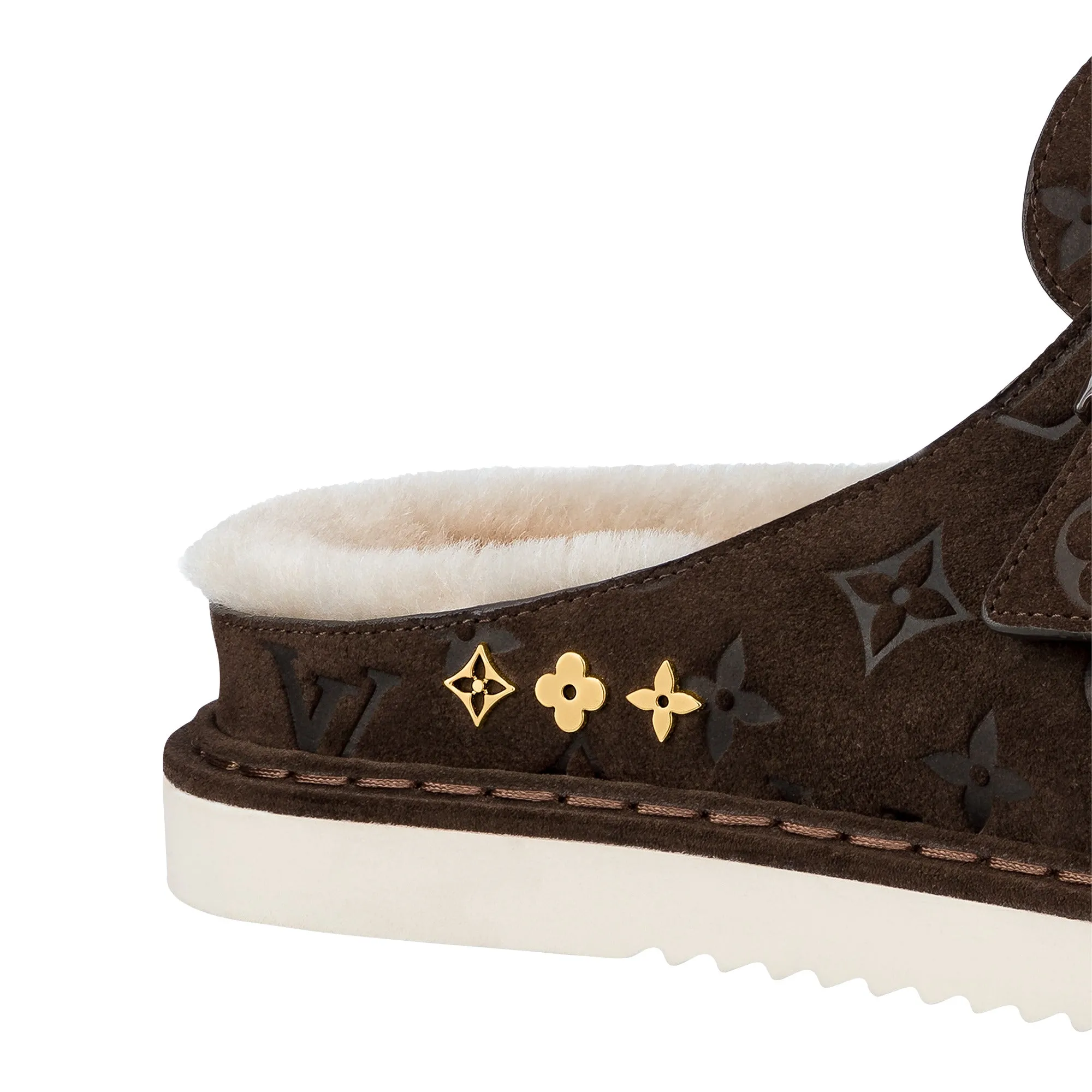 LOUIS VUITTON EASY FUR LINING MONOGRAM MULES
