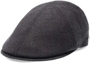 Luxe Check Duckbill Wool Flat Cap 6-Panel Modern Design Premium Cotton Suede Underbrim Stretchable Elastic Band