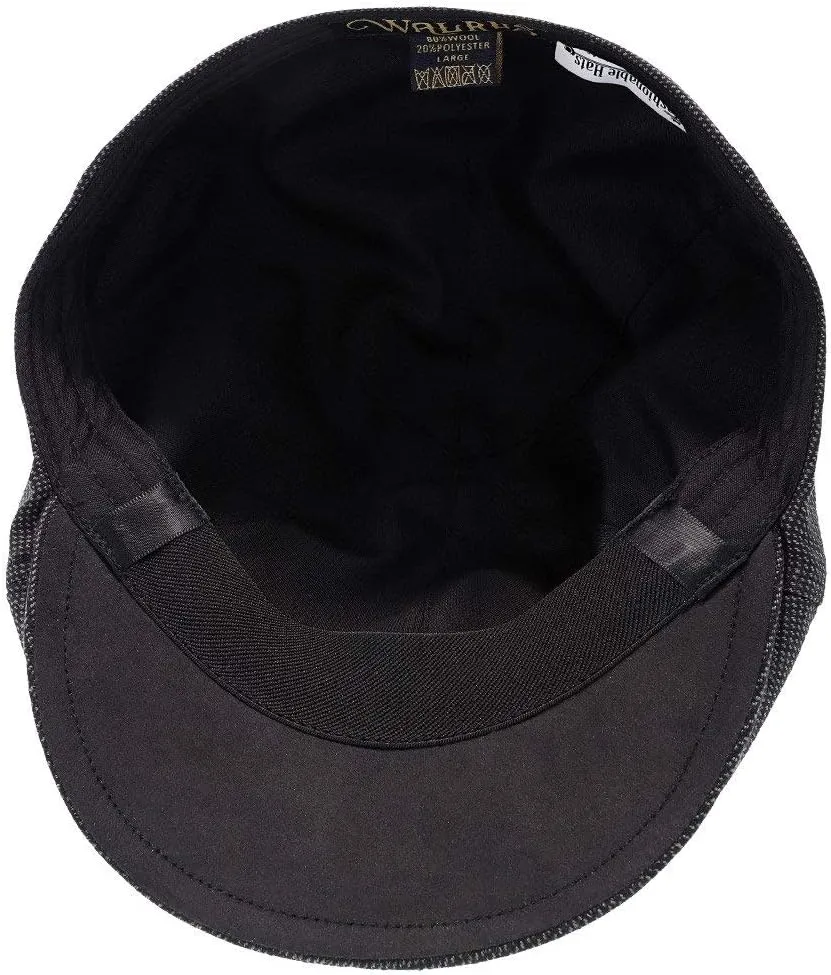 Luxe Check Duckbill Wool Flat Cap 6-Panel Modern Design Premium Cotton Suede Underbrim Stretchable Elastic Band