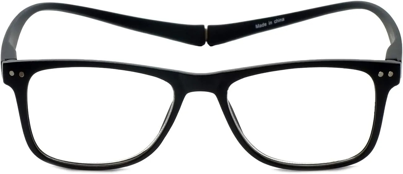 Magz Astoria Classic Square Reading Glasses Men Women Single Power Readers Neck Hanging Magnetic Snap It Rear Connecting