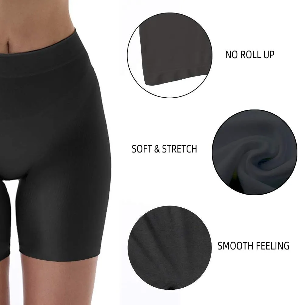 MELERIO Women's Slip Shorts, Comfortable Boyshorts Panties, Anti-chafing Spandex Shorts for Under Dress
