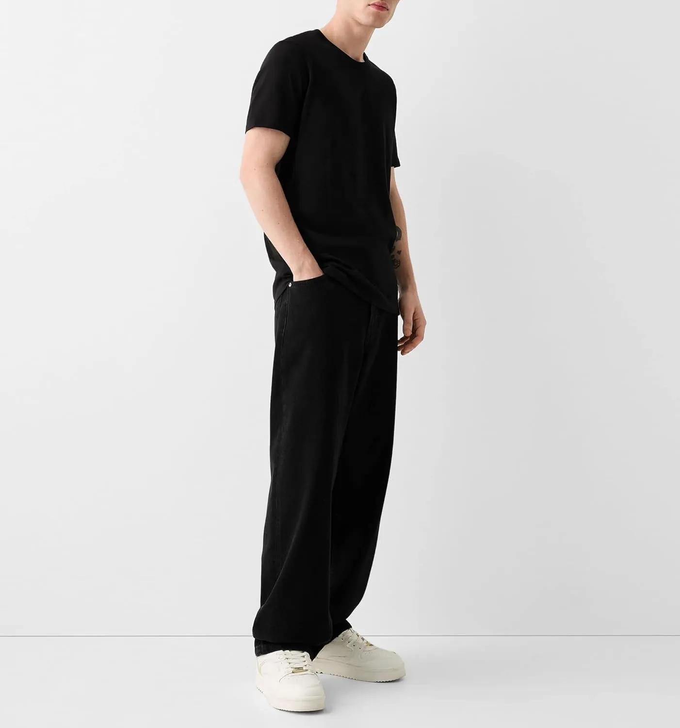 Men Y2k Skater Jeans Vintage Low Rise Baggy Straight Leg Jeans Casual Stretch Loose Fit Denim Pants Streetwear