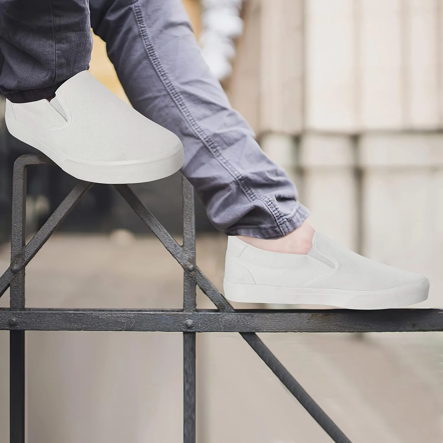 Men's Black Classic Low Top Shoes Canvas Fashion Sneaker with Soft Insole Causal Dress Shoes for Men Comfortable Walking Shoes