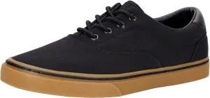 Men's Black Classic Low Top Shoes Canvas Fashion Sneaker with Soft Insole Causal Dress Shoes for Men Comfortable Walking Shoes