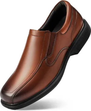 Men's Casual Slip-on Loafers Stretch Shoes Square Toe Wedding Dress Shoes Luxury Bussiness Office Shoes