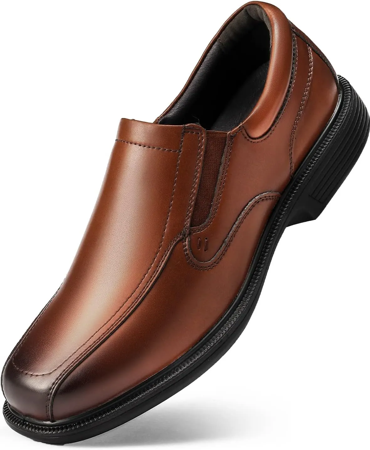 Men's Casual Slip-on Loafers Stretch Shoes Square Toe Wedding Dress Shoes Luxury Bussiness Office Shoes