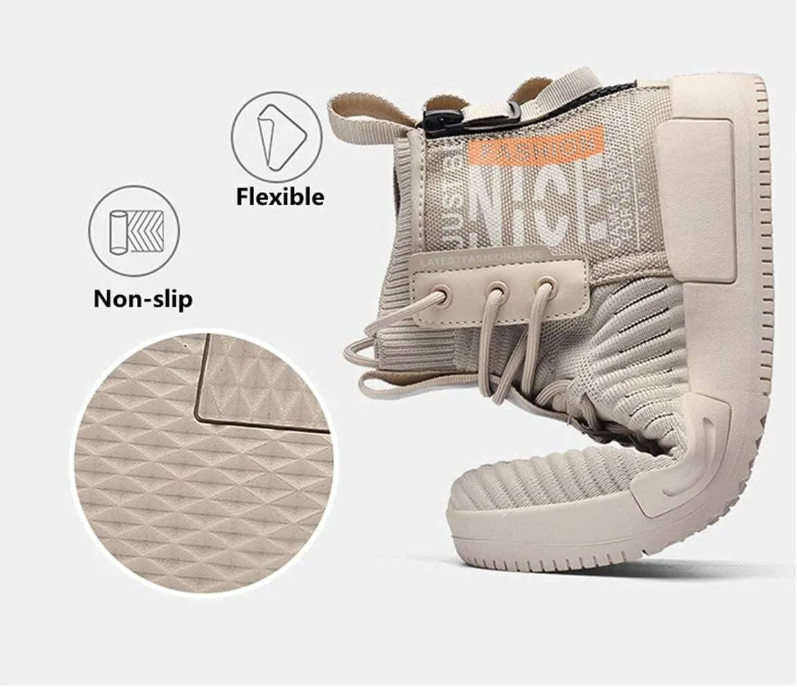 Men’s High Top Fashion Sneaker Casual Slip on Walking Shoes for Men