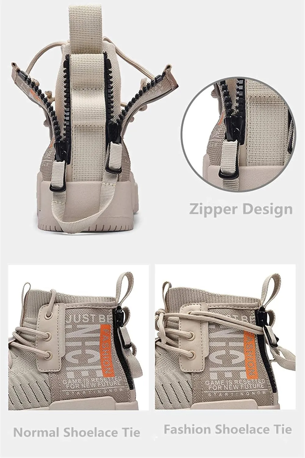 Men’s High Top Fashion Sneaker Casual Slip on Walking Shoes for Men