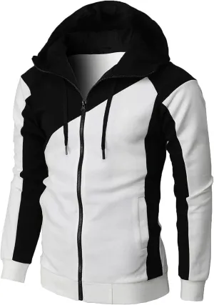 Men's Hoodies Casual Hooded Sweatshirts Training Long Sleeve Hoodies Zip Up Hoodies Solid Color Fall Pullover