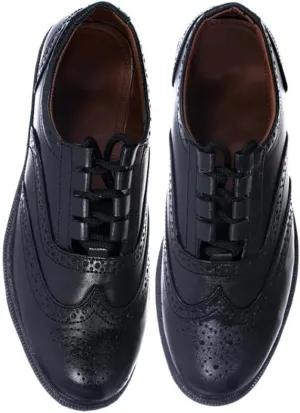Men's Leather Upper Ghillie Brogues Shoes for Kilts Smart Formal Slip On Wedding Lace Up Dress Shoes