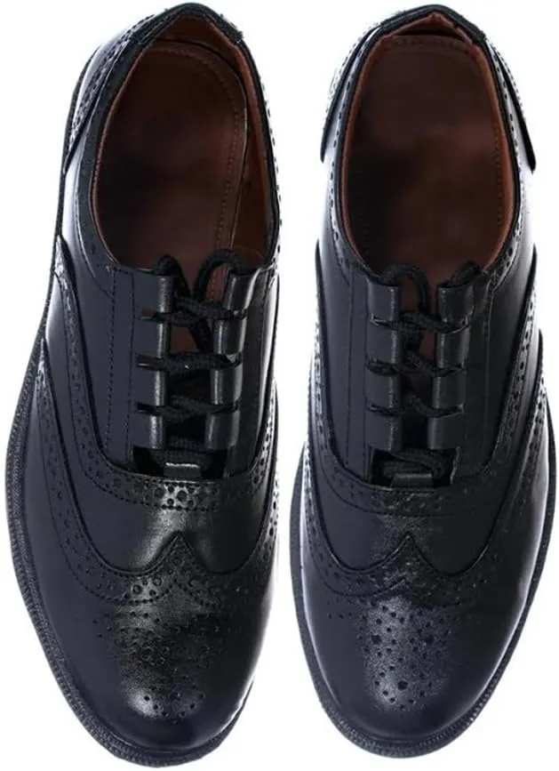 Men's Leather Upper Ghillie Brogues Shoes for Kilts Smart Formal Slip On Wedding Lace Up Dress Shoes
