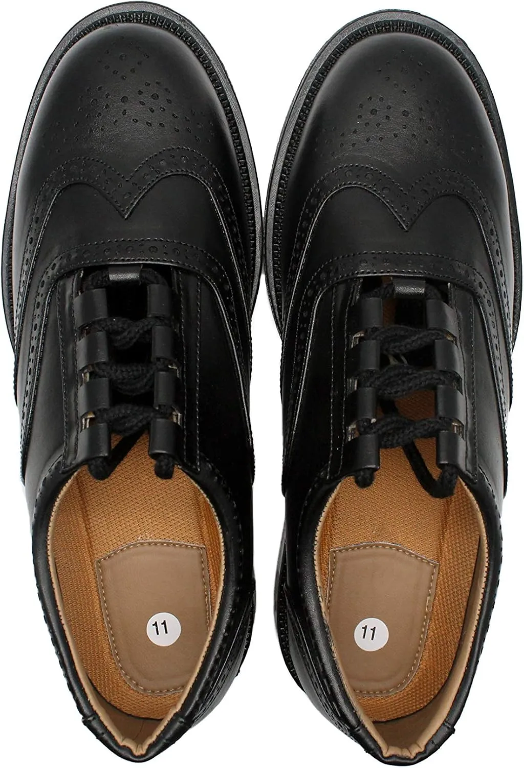 Men's Leather Upper Ghillie Brogues Shoes for Kilts Smart Formal Slip On Wedding Lace Up Dress Shoes
