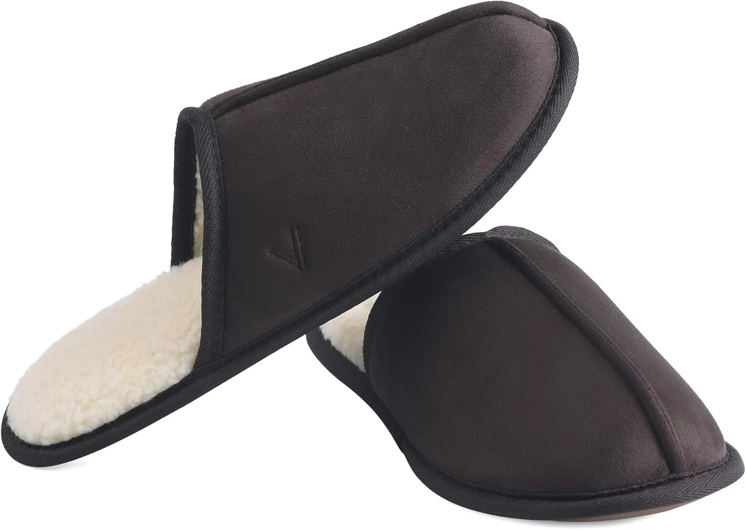 Mens Scuff Slippers Micro Suede Memory Foam Slide Clogs Slip on Indoor Outdoor House Shoes
