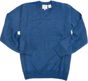 Men's Solid V-Neck Merino Wool Sweater