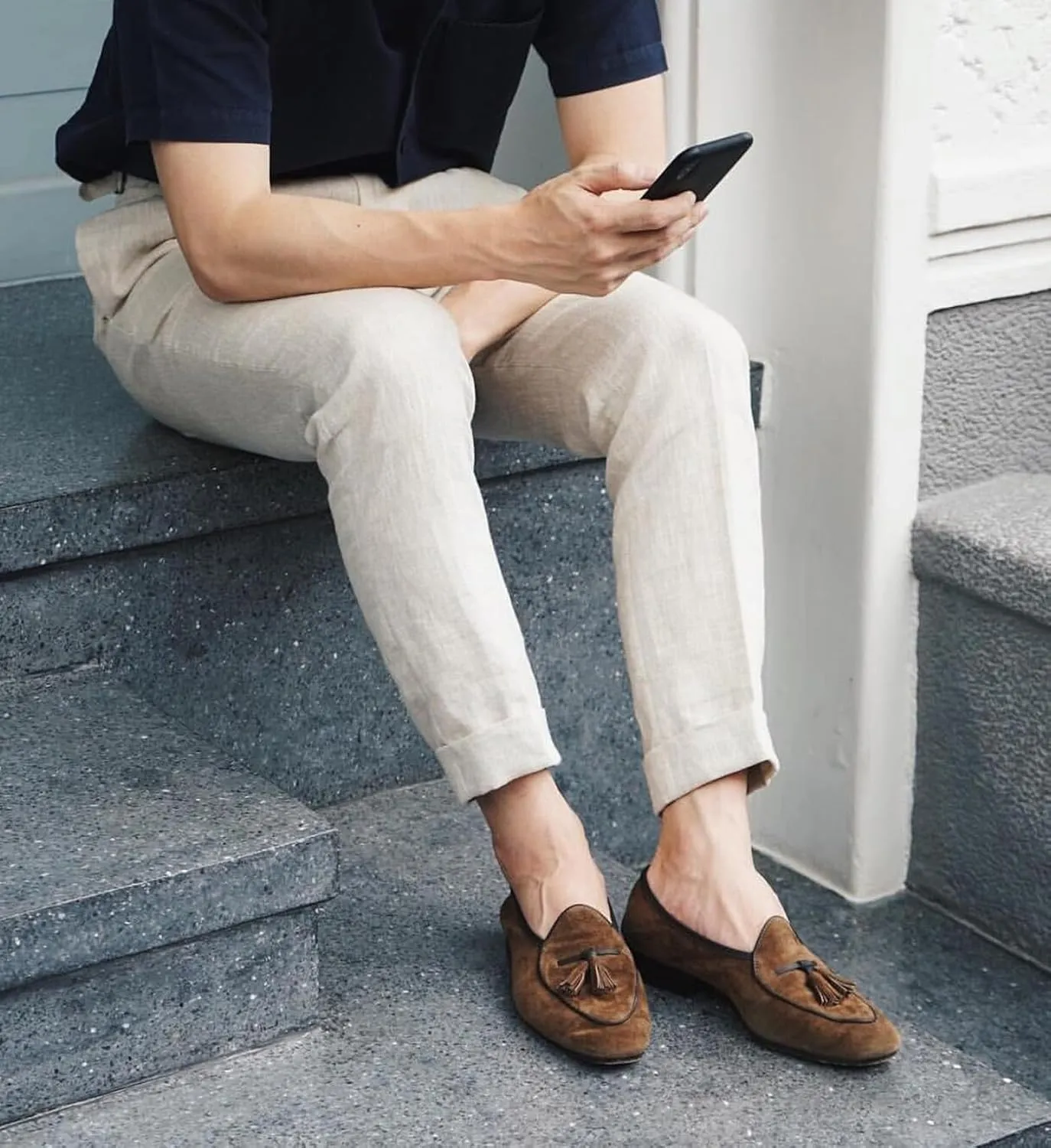 Men's Suede Tassel Loafers - Slip-On Dress Shoes for Casual, Business, Wedding & Prom - Modern Penny Loafers for Suits & Tuxedos