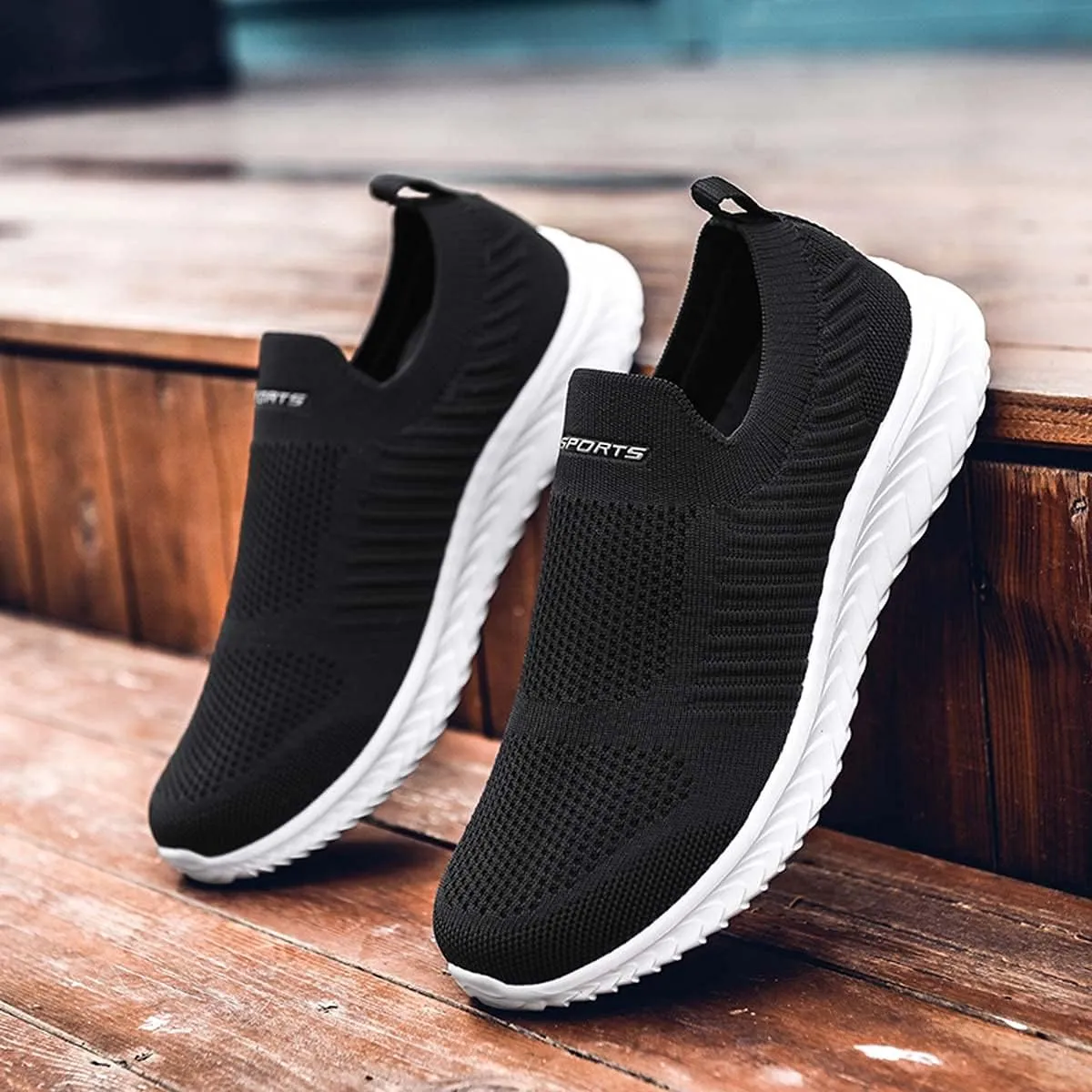 Men's Women's Lightweight Knitted Fabric Flat Soles Easy-to-Wear Socks Running Shoes Multiple Colors Indoor and Outdoor