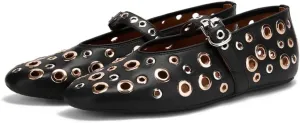 Mesh Ballet Flats for Women Buckle Strap Ballerina Flats Comfy Casual Daily Dress Perforated Mary Jane Flats