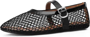 Mesh Ballet Flats for Women Comfort Work Flats for Women Office Dressy Wedding Mesh Mary Jane Flats
