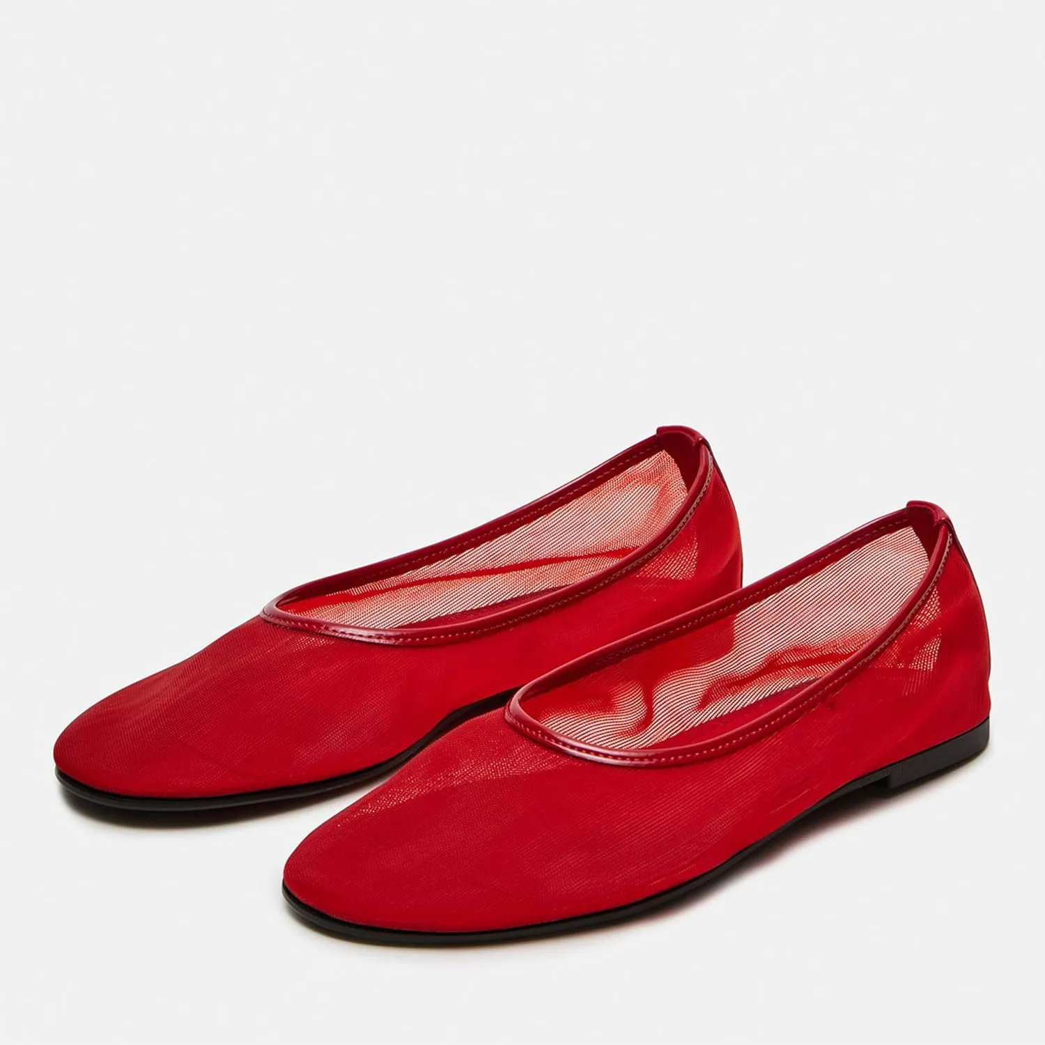 Mesh Ballet Flats for Women Cute and Fashionable Round Toe Design with Breathable Material for Easy Pull-On Wear