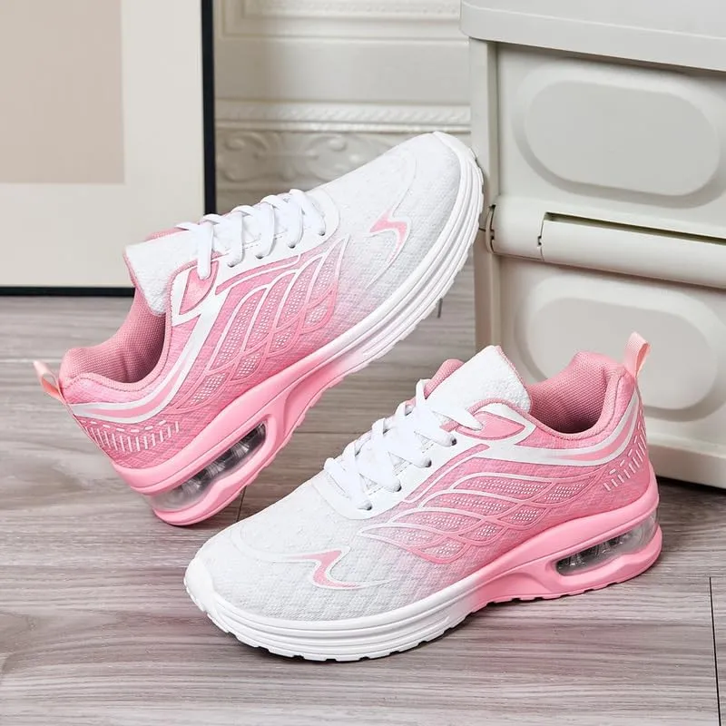 Mesh Breathable Mens Sneakers, Soft Sole Running Shoes, Casual Walking Shoes Fitness Yoga Both
