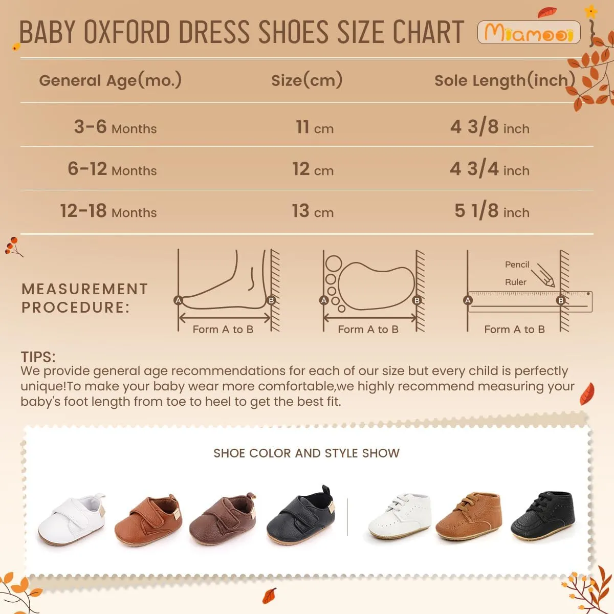 Miamooi Infant Baby Boys Girls Loafers Classic PU Leather Wedding Dress Shoes Toddler Brogue Formal Flat Lazy Crib Oxford First Walking Christening Shoe