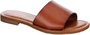 Michael By Michael Shannon Demi - Women's One Band Faux Leather Slip On Flat Slide Sandals