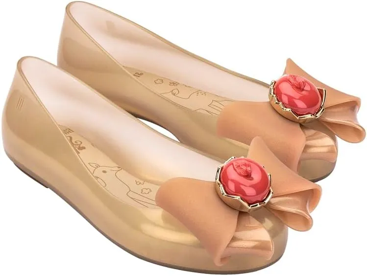 mini melissa Girl's Sweet Love   Disney Princess Jelly Ballet Flat for Kids - Jelly Ballerina Shoes for Girls, Disney-Inspired Ballet Flat