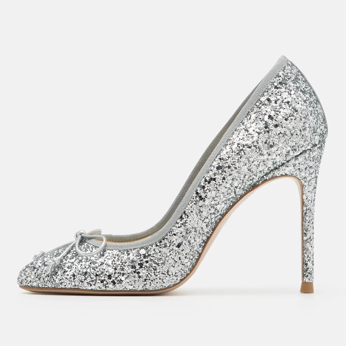 miss left Women Elegant Stiletto High Heel Bow Round Toe Satin Pumps Slip on Wedding Prom Party Dress Formal Shoes Size 4-16 US
