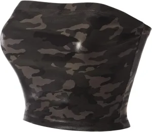 MixMatchy Women's Casual Strapless Print Tube Tops Strapless Sleeveless Bandeau Tops