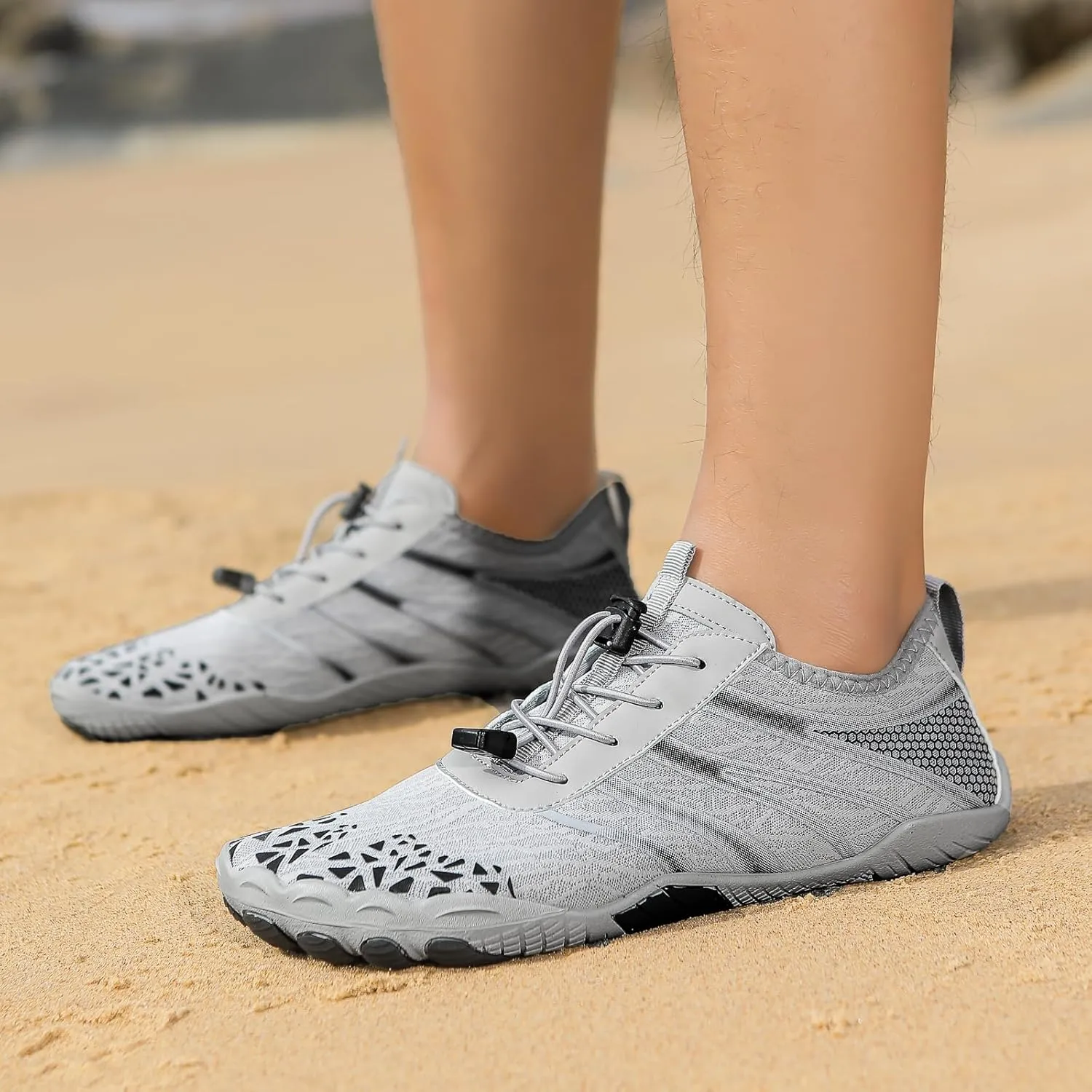 MOCHINI Hike Barefoot Shoes Grounded Footwear for Womens Men Non-Slip Wide Toe Neuropathy Beach Pool Aqua Swimming Surf Hiking Walking Quick Dry Water Shoes