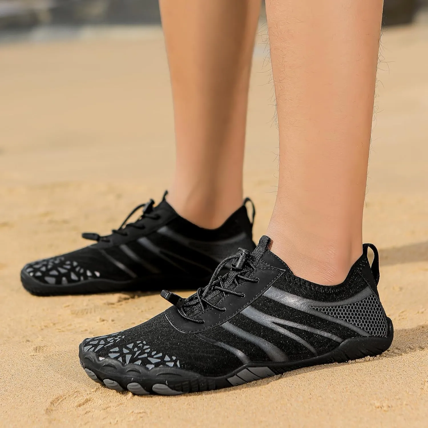 MOCHINI Hike Barefoot Shoes Grounded Footwear for Womens Men Non-Slip Wide Toe Neuropathy Beach Pool Aqua Swimming Surf Hiking Walking Quick Dry Water Shoes