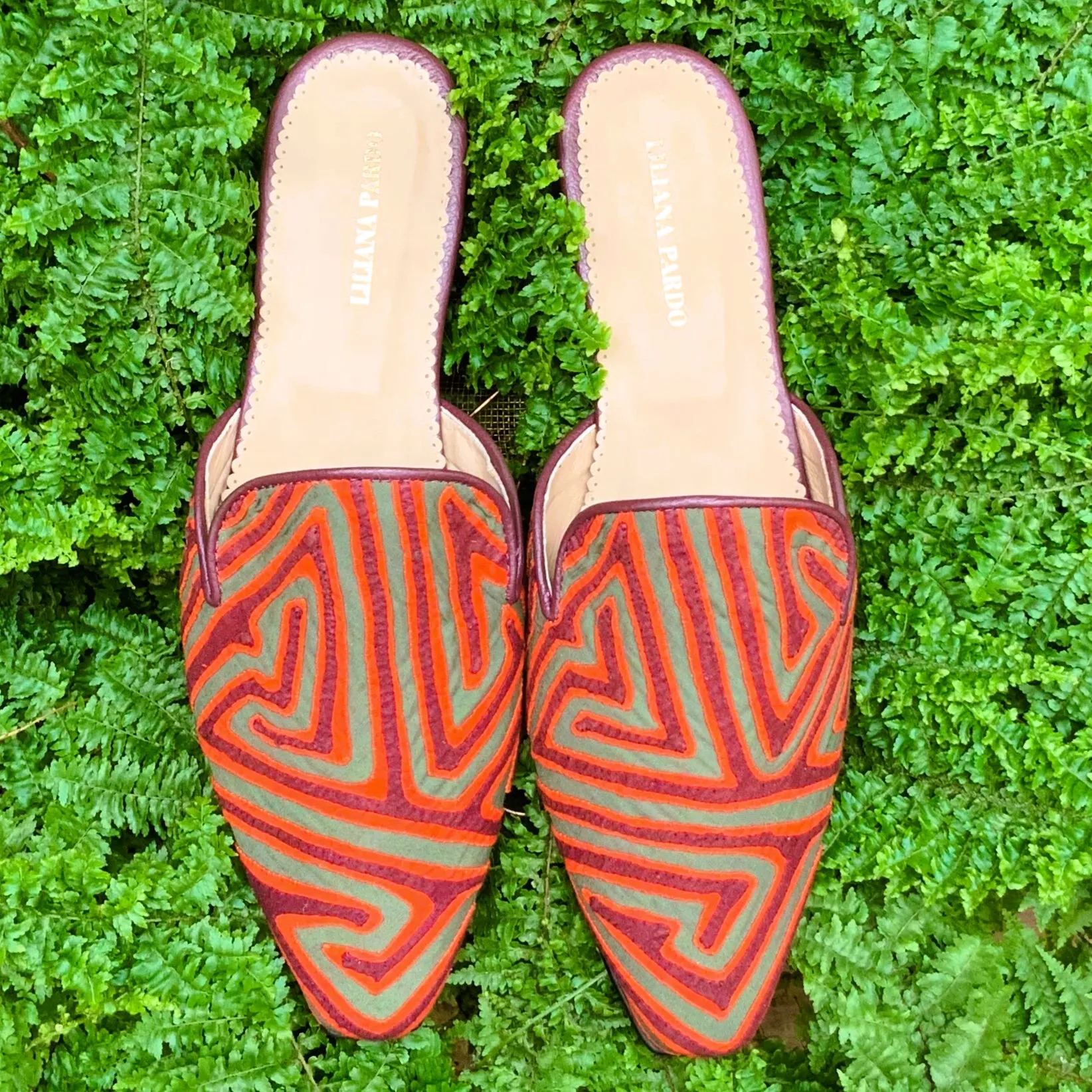 Mola Mules | Wine Orange & Olive Green