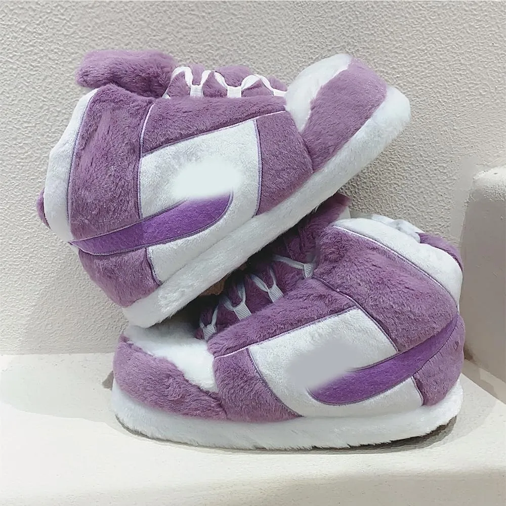 MOLERFO Sneaker Slippers Non Slip Sole Indoor House Plush Slippers Unisex Indoor Floor Cotton Shoes