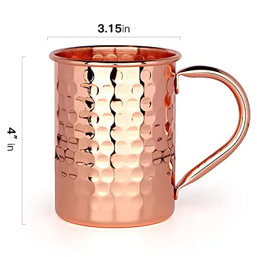Moscow Mule Mugs Set of 2, 13 oz Advanced Mixology Cocktail Copper Cups Drinkware Mug for Gift