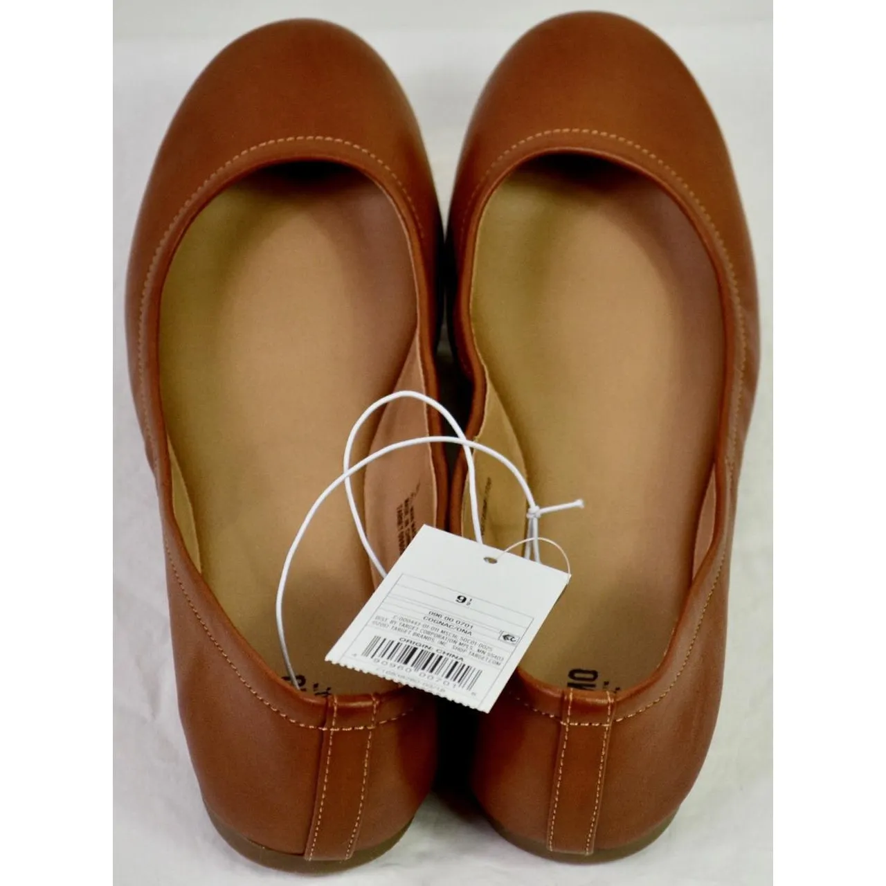 Mossimo Women’s Ona Scrunch Ballet Flats Cognac 9.5
