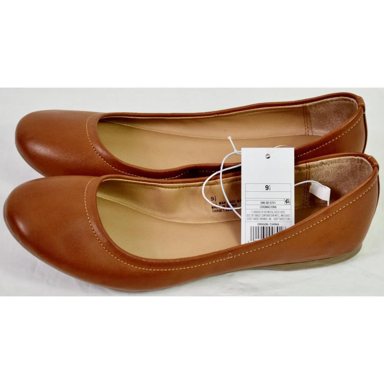 Mossimo Women’s Ona Scrunch Ballet Flats Cognac 9.5