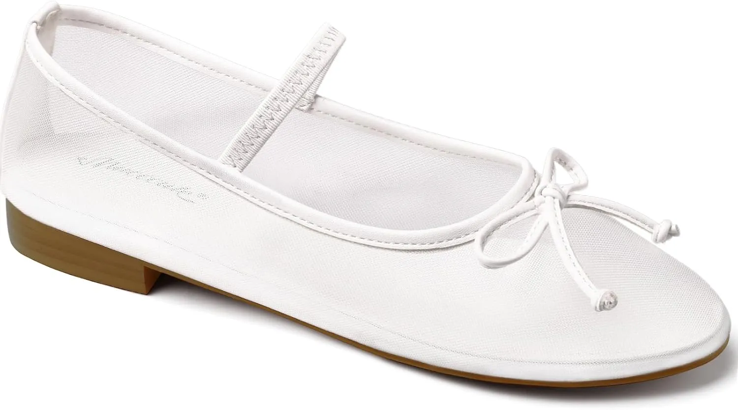 MUCCCUTE Mesh Ballet Flats for Women Round Toe Mesh Mary Jane Flats Shoes with Strap Ballerina Shoes Casual Dressy Office