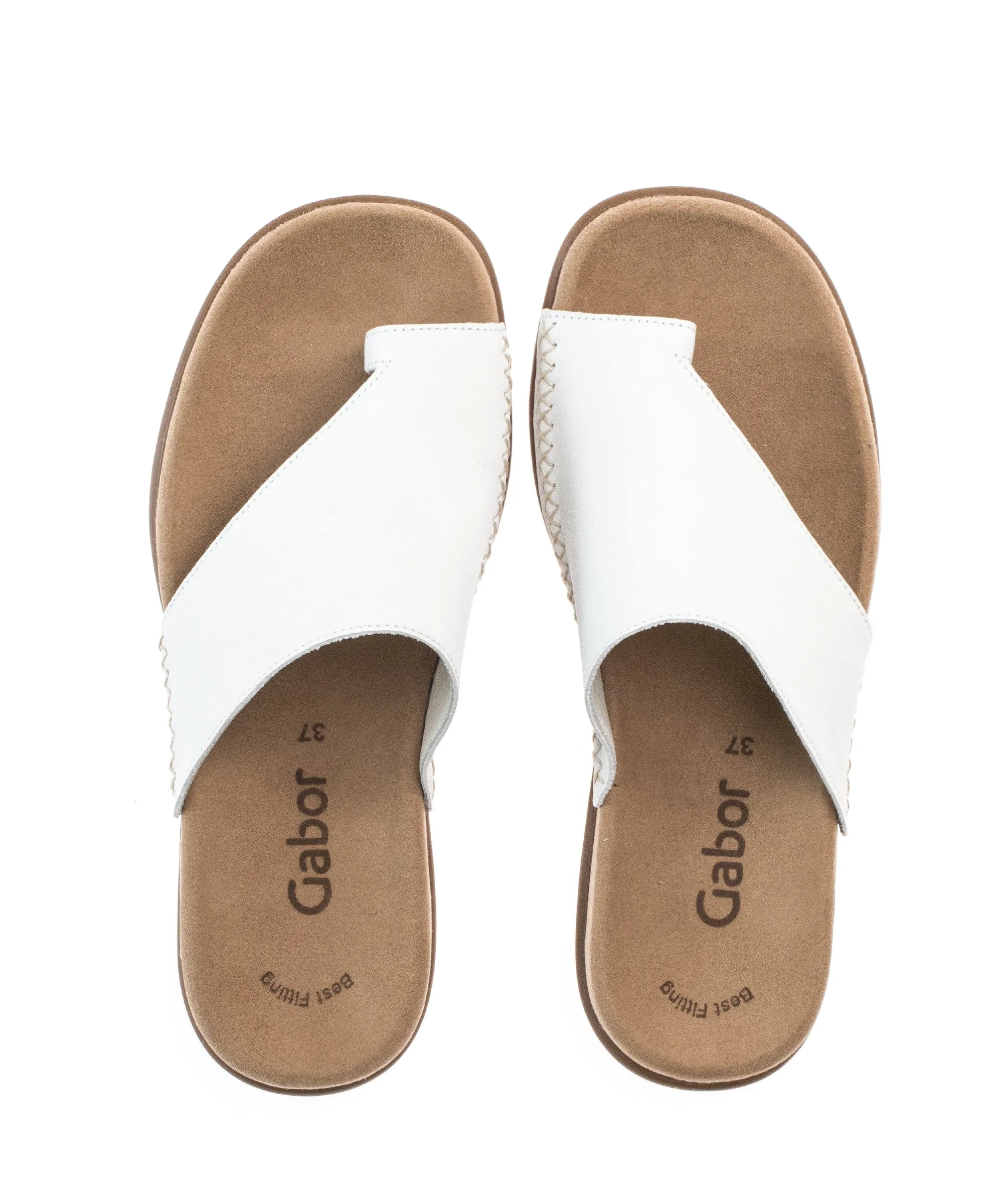 Mules blanches en cuir grainé