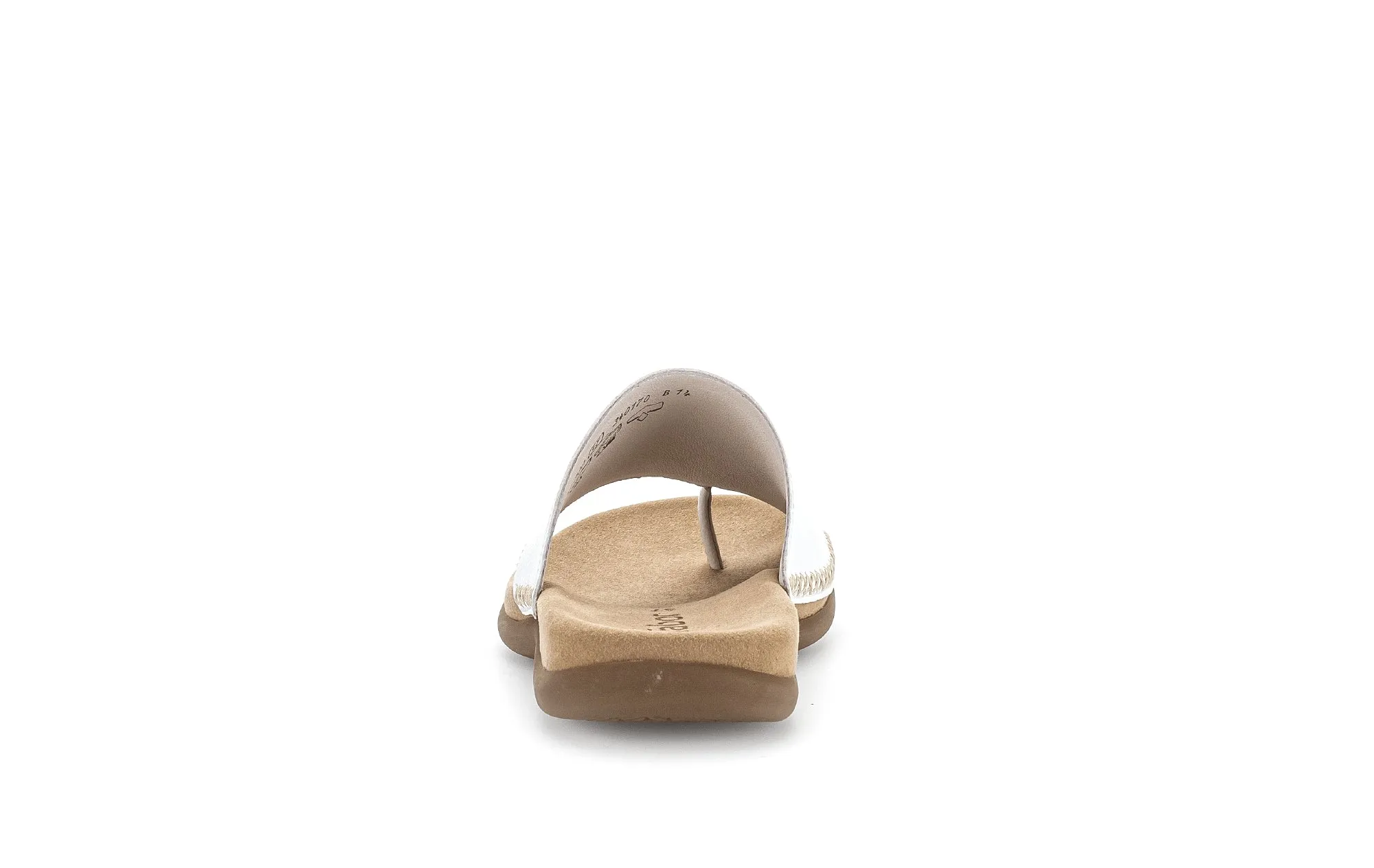 Mules blanches en cuir grainé